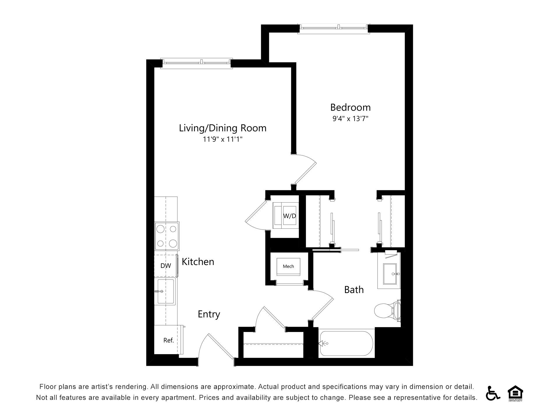 Floor plan layout diagram for A7